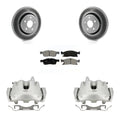 Transit Auto Front Disc Brake Caliper Coated Rotors And Semi-Metallic Pads Kit For Jeep Grand Cherokee Dodge Durango KCG-100696S