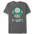 Men's Nintendo 1-Up Mushroom  Graphic Tee Charcoal Heather X Large