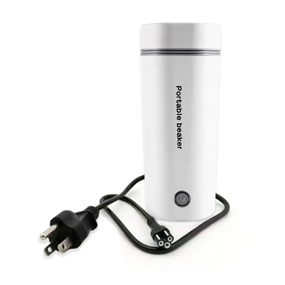 Anself Portable Electric Kettle for Boiling Water 350ML Travel Beaker Tea Kettle Hot Water Boiler Stainless Steel Automatic Shut Off for Making Tea Coffee Baby Milk