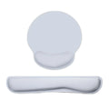Memory Foam Keyboard Wrist Rest Mouse Pad Set Keyboard Mouse Wrist Pads with Fabric -slip Rubber Base Gray