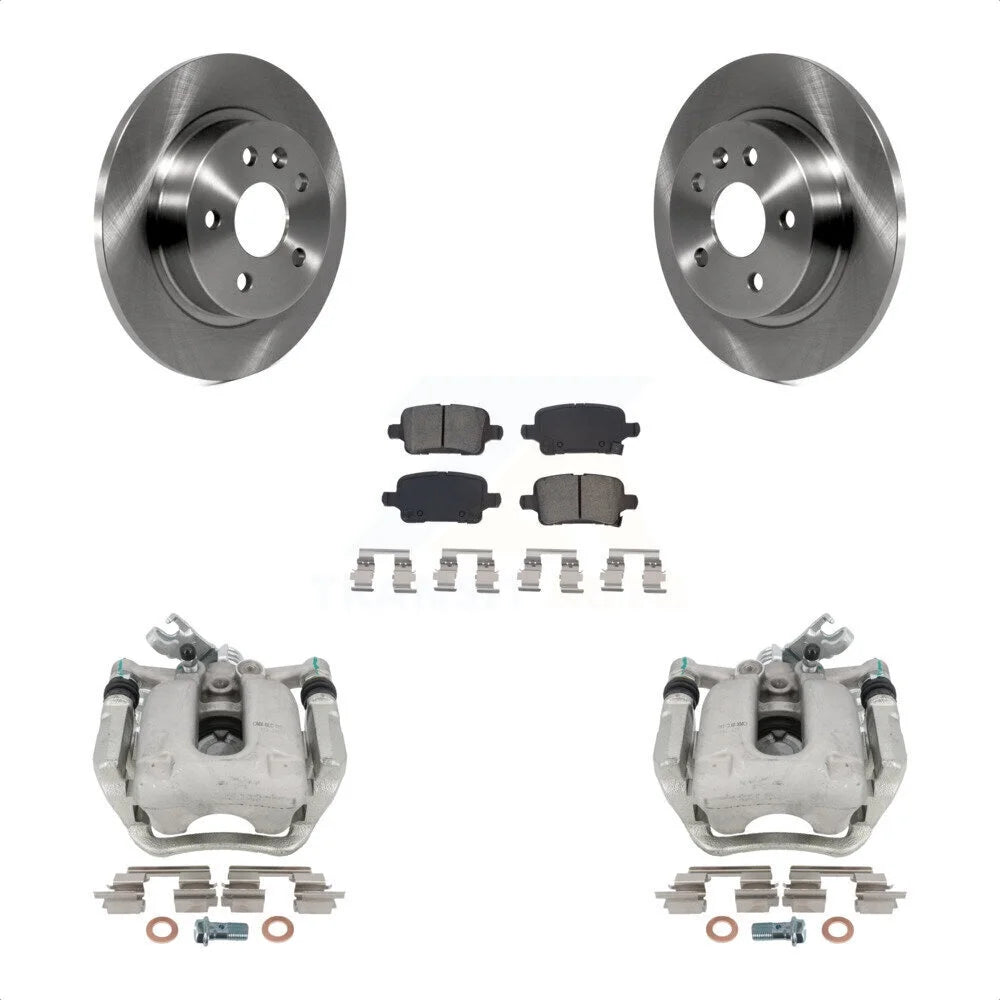 Transit Auto Rear Disc Brake Caliper Rotors And Semi-Metallic Pads Kit For 2016 Chevrolet Cruze With 268mm Diameter Rotor KC8-100466S