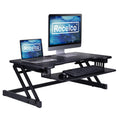 Rocelco 37.5 Deluxe Height Adjustable Standing Desk Converter in Black