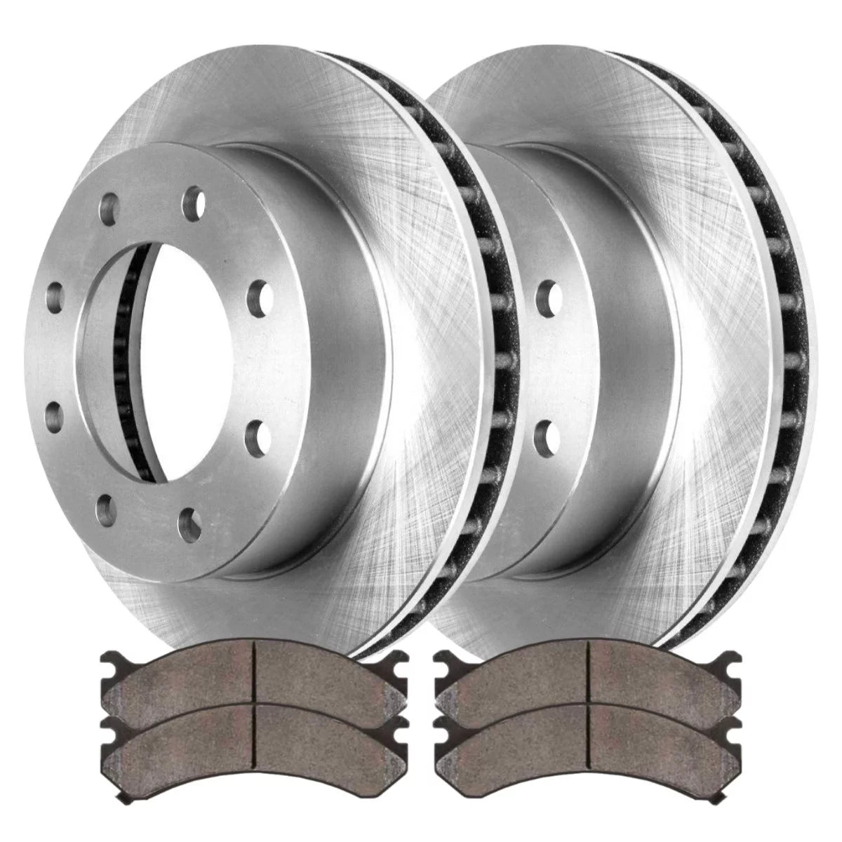 AutoShack Front Brake Rotors and Ceramic Pads Kit Driver and Passenger Side Replacement for GMC Savana 2500 Yukon XL 2500 Hummer H2 Chevrolet Express 2500 Suburban 2500 2007 Silverado 1500 HD Classic