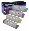 Speedy Inks - Okidata C610 Set of 4 Laser Cartridges: 44315304 Black, 44315303 Cyan, 44315302 Magenta, 44315301 Yellow for use in Oki C610cdn, Oki C610dn, Oki C610dtn, & Oki C610n