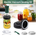 Mason Jar Vacuum Sealer, Electric Jar Sealer and Accessory Hose Compatible with FoodSaver Vacuum Sealer, Vacuum Sealer for Jars for Wide & Regular Mouth Jar, with Electric Vacuum Pump and Lid