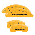 Mgp Caliper Covers 42021Sgldyl Gladiator Yellow Powder Coat Finish, Black
