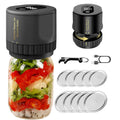 Yuhuan Electric Mason Jar Vacuum Sealer Kit for Wide-Mouth & Regular-Mouth Mason Jars,One Click Start Food Storage and Sealing,USB Charging,Black