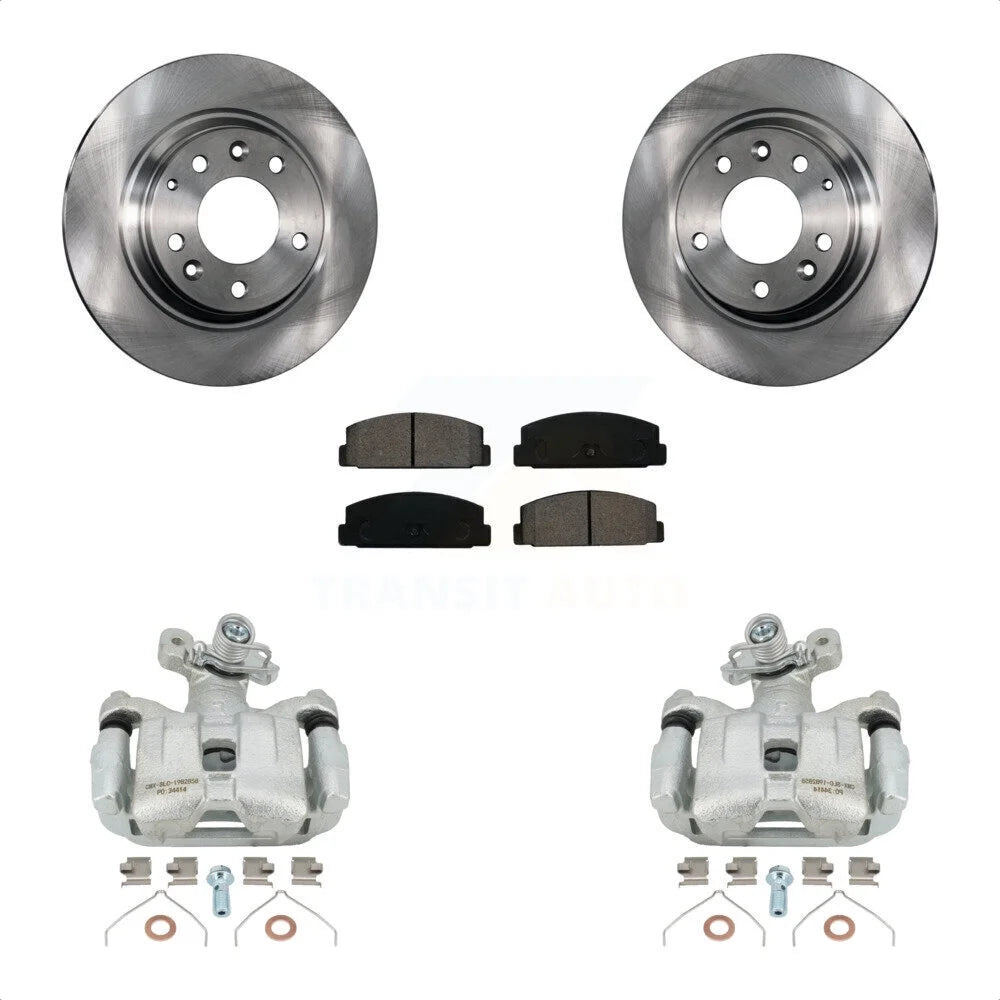 Transit Auto Rear Disc Brake Caliper Rotors And Semi-Metallic Pads Kit For 2003-2005 Mazda 6 KC8-100635S