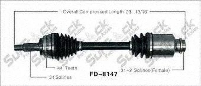 CV Axle Shaft-New Front Right SurTrack FD-8147 Fits select: 2007-2013 FORD EDGE, 2007-2013 LINCOLN MKX