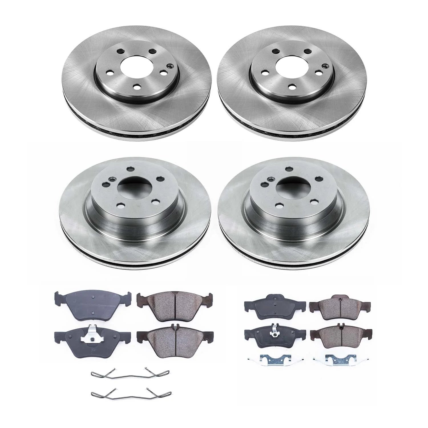 Ultimate Brakes Front and Rear Ceramic Brake Pad and Rotor Kit with Hardware WM81544