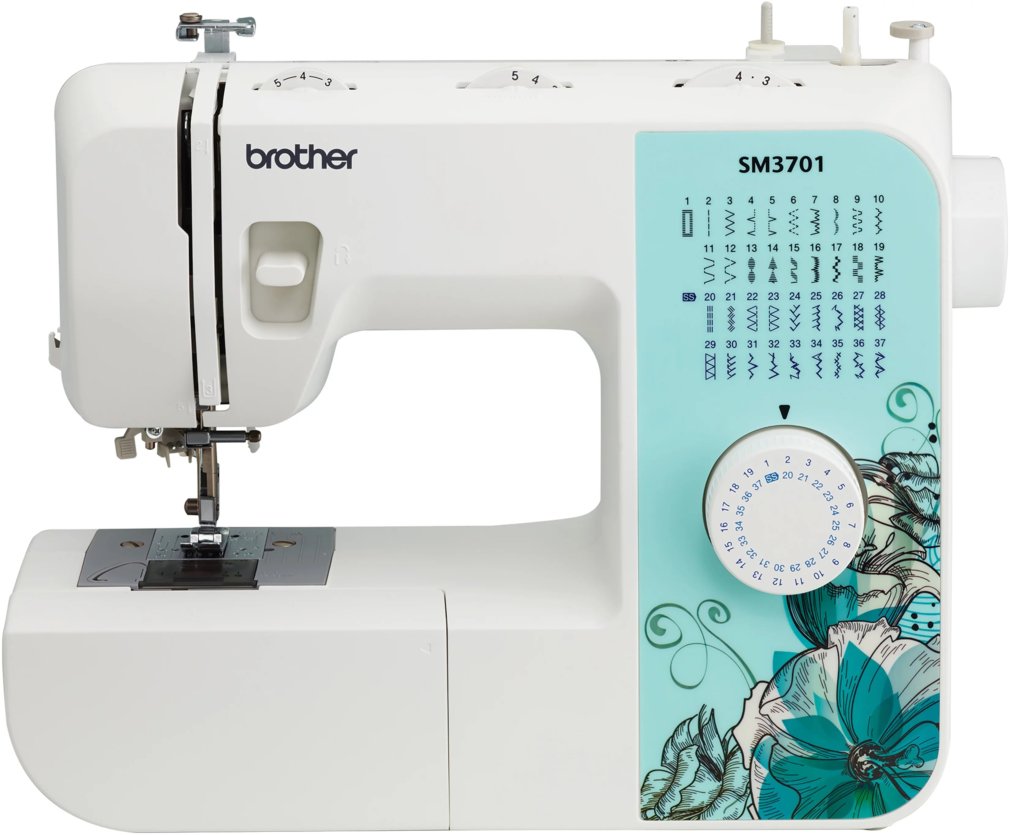 Brother SM3701 37-Stitch Lightweight Portable Sewing Machine with BONUS Accessories Including Additional Feet,  Needle sets, Bobbins and More