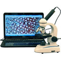 AmScope M149B-E Digital Compound Monocular Microscope, WF10x and WF20x Eyepieces, 40x-800x Magnification, LED Illuminati