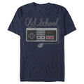 Men's Nintendo Old Schoool NES Controller  Graphic Tee Navy Blue Medium