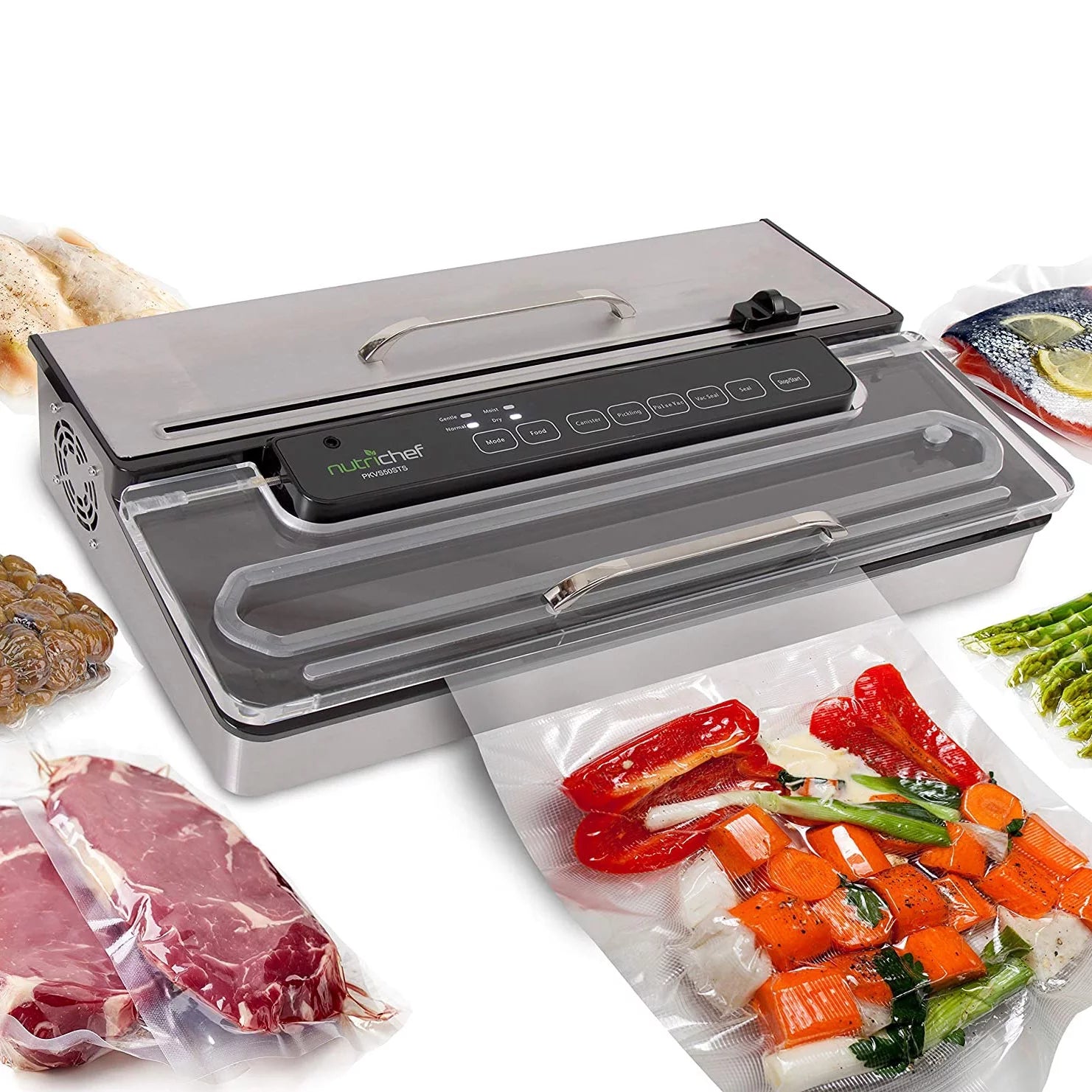 NutriChef PKVS50STS Kitchen Pro Food Electric Vacuum Sealer Preserver System