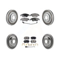 Transit Auto - Front Rear Coated Disc Brake Rotors And Ceramic Pads Kit For 2013 Audi A4 allroad KGT-102654