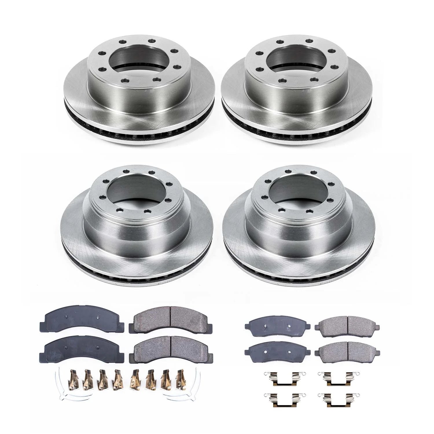 Ultimate Brakes Front and Rear Semi-Metallic Brake Pad and Rotor Kit with Hardware WM81547