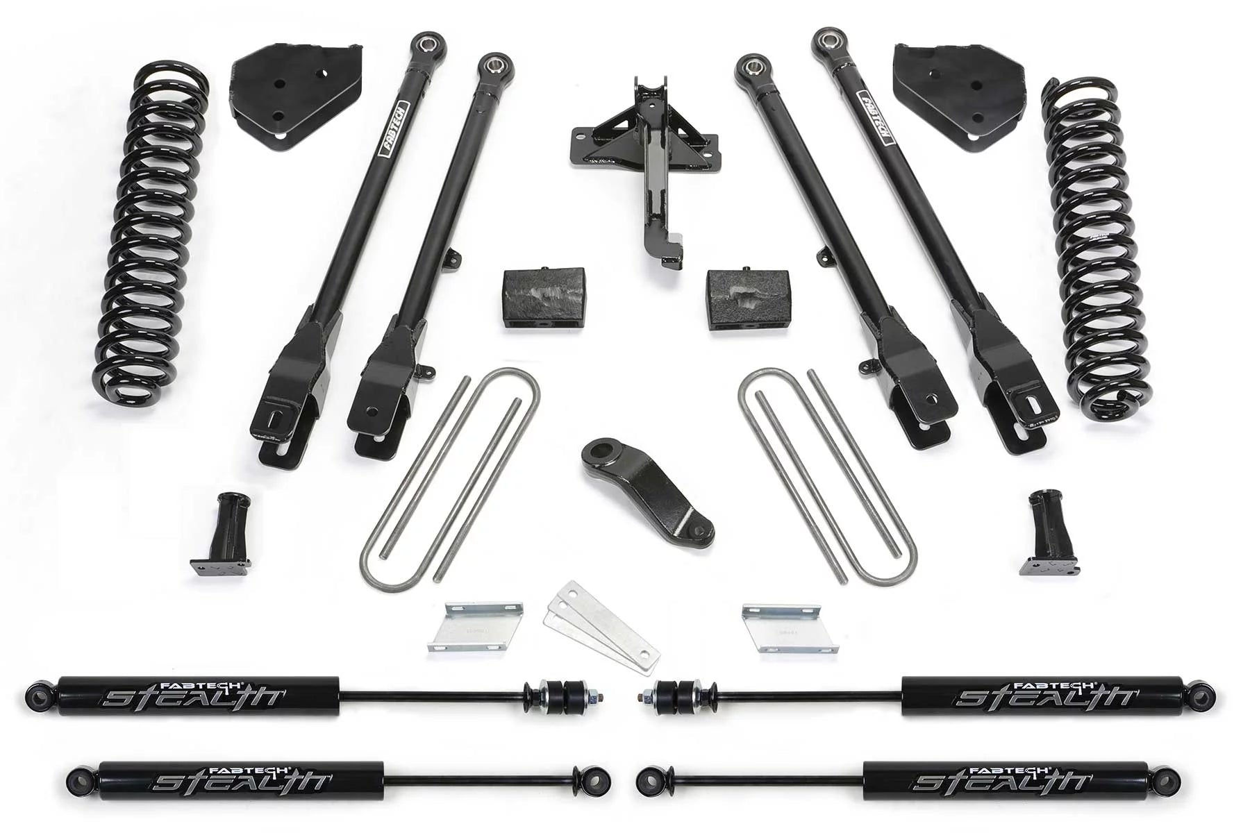 Fabtech 4 4LINK SYS W/COILS & STEALTH 17-21 FORD F250/F350 4WD DIESEL Fits select: 2017-2021 FORD F250 SUPER DUTY, 2017-2021 FORD F350 SUPER DUTY