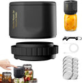 Electric Mason Jar Vacuum Sealer, Cordless Vacuum Sealer Kit for Wide & Regular Mouth Mason Jars for Food Storage and Fermentation
