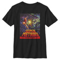 Boy's Nintendo Samus Super Metroid Cover  Graphic Tee Black Large