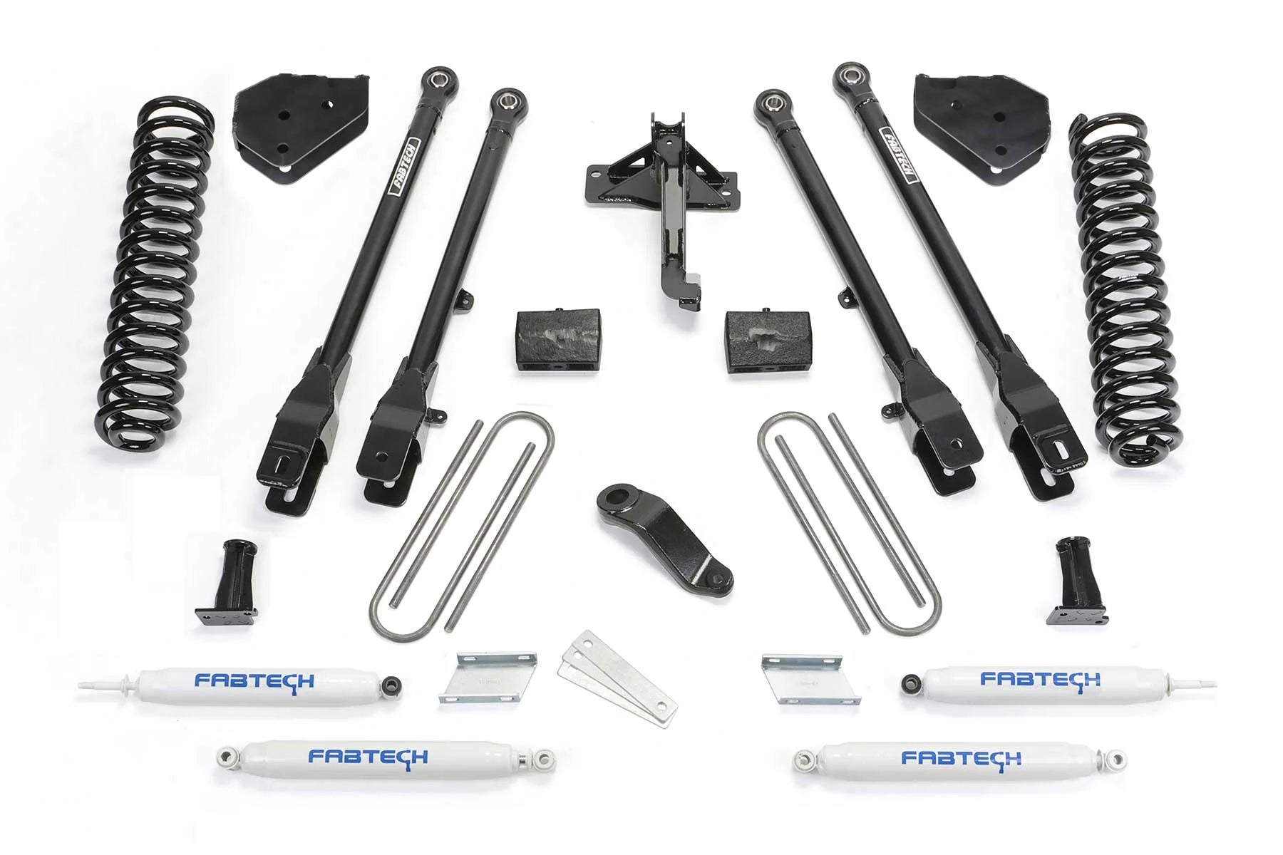 Fabtech 6 4LINK SYS W/COILS & PERF SHKS 2018 FORD F450/F550 4WD DIESEL