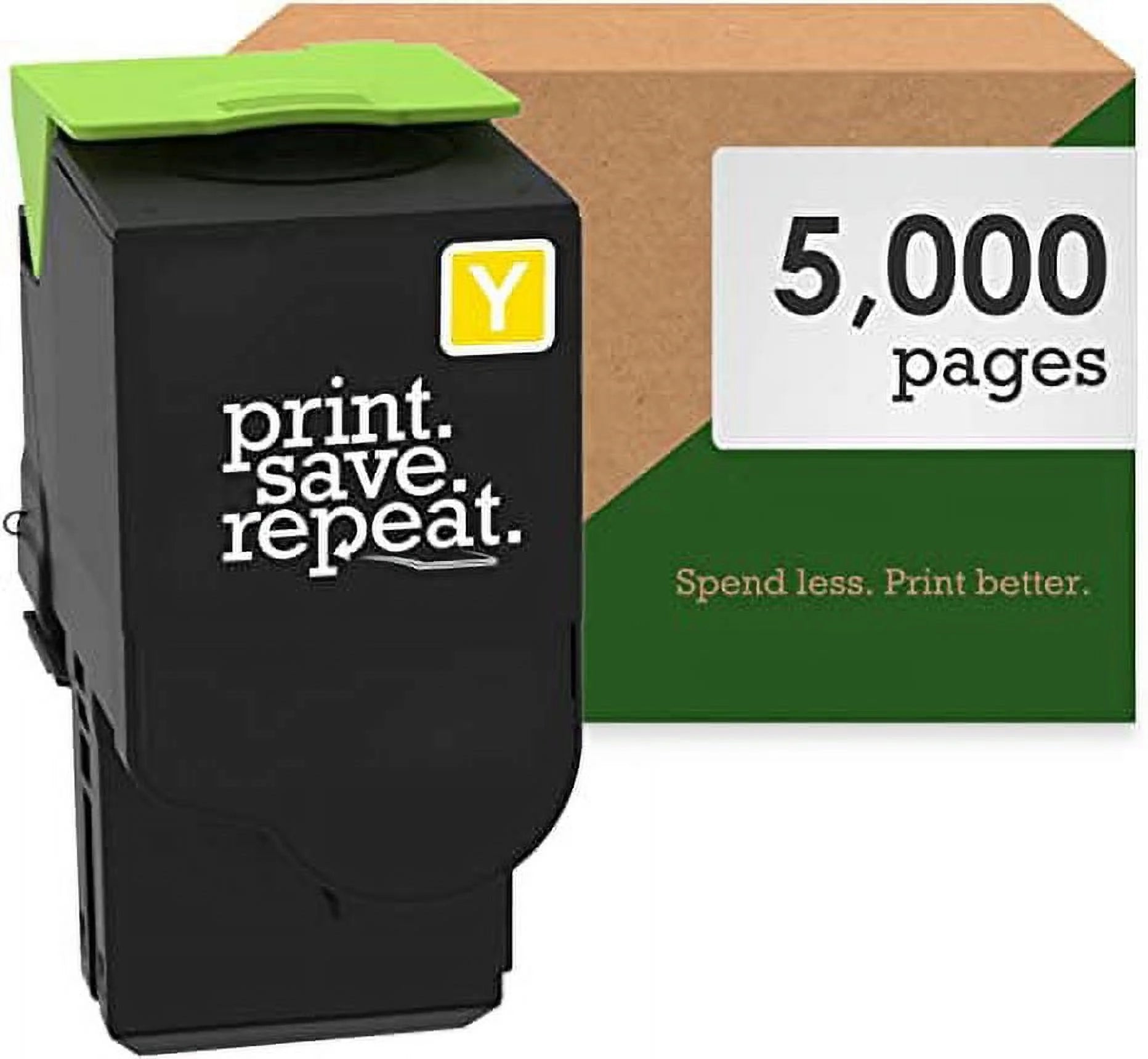 Remanufactured Print.Save.Repeat. Lexmark 78C1XY0 Yellow Extra High Yield Toner Cartridge for CS421, CS521, CS622, CX421, CX522, CX622, CX625 [5,000 Pages]