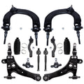 Detroit Axle - Front Control Arms+ Ball Joints + Tie Rod w/ Boots Replacement for Hyundai Sonata XG300 XG350 Kia Optima - 12pc Set Fits select: 2005 HYUNDAI SONATA GL