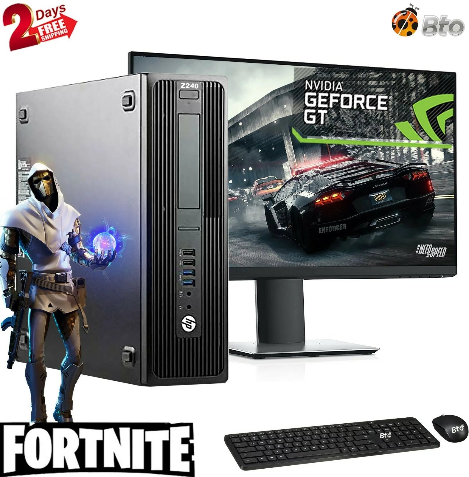 Restored Gaming HP Z240 Workstation SFF Computer Core i5 6th 3.4GHz, 16GB Ram, 500GB HDD, NVIDIA GT 730, New 19 LCD, Keyboard and Mouse, Wi-Fi, Win10 Home Desktop PC (Refurbished)