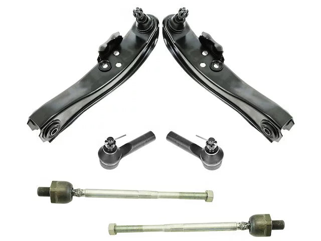 Front Control Arm and Tie Rod End Kit 6 Piece - Compatible with 1989 - 1994 Nissan 240SX 1990 1991 1992 1993