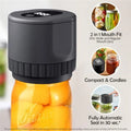 True Bright Mason Jar Sealer, TrueBright Mason Jar Vacuum Sealer, Electric Mason Jar Vacuum Sealer Kit for Wide Mouth and Regular Mouth Mason Jars, Vacuum Sealing Machine for Food Storage (Black)