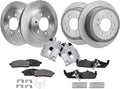 Detroit Axle - 4WD Brake Kit for Ford F-150 Lincoln Mark LT [6 Lug] Front & Rear Disc Brake Rotors Ceramic Brakes Pads Rear Brake Calipers 2004 2005 2006 2007 2008 Replacement