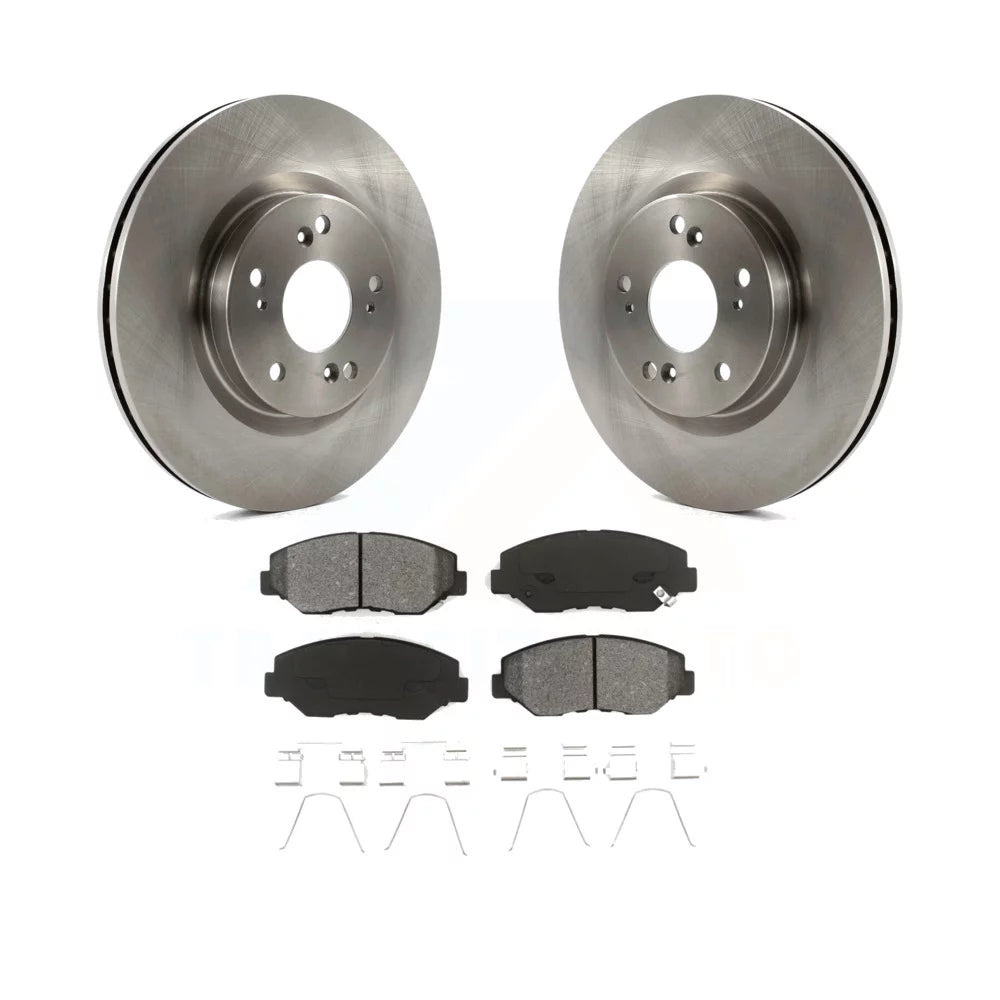 Transit Auto - Front Disc Brake Rotors And Semi-Metallic Pads Kit For 2012-2016 Honda CR-V FWD K8S-100640