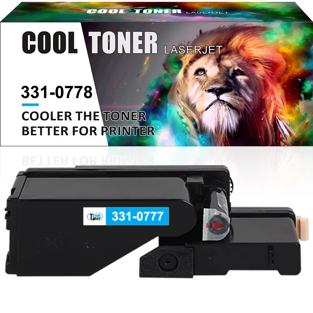 Cool Toner Compatible Toner Cartridge for Dell 331-0777 for Dell 1250C 1350CNW 1355CN 1355CNW C1760NW C1765NF C1765NFW Replacement Printers Toner Ink Cyan, 1-Pack