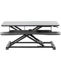 VIVO Black Height Adjustable 36 Standing Desk Monitor Riser, Sit Stand Tabletop