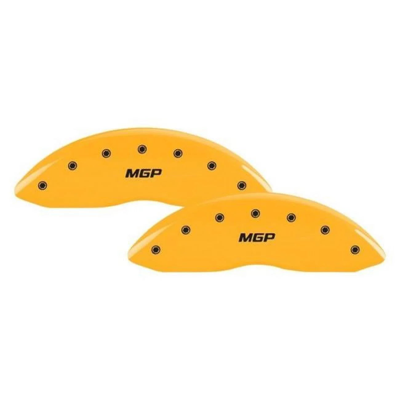 14258SMGPY Engraved F Caliper Covers with MGP Engraving, Yellow - Set of 4