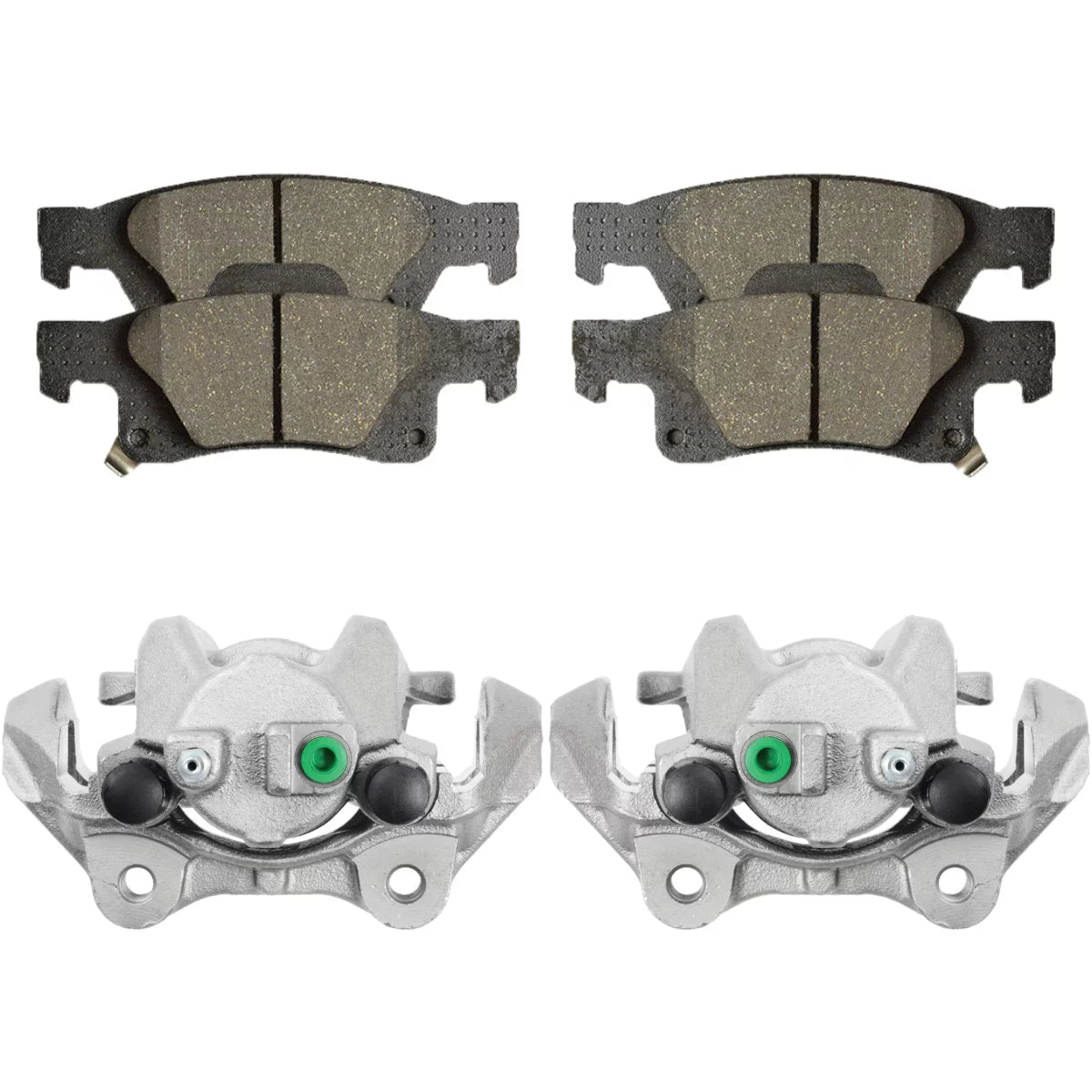 AutoShack Rear Brake Calipers and Ceramic Pads Kit Driver and Passenger Side Replacement for 2011-2018 2019 2020 Jeep Grand Cherokee 2011-2020 Dodge Durango 3.0L 3.6L 5.7L V6 V8 AWD RWD BCPKG0864