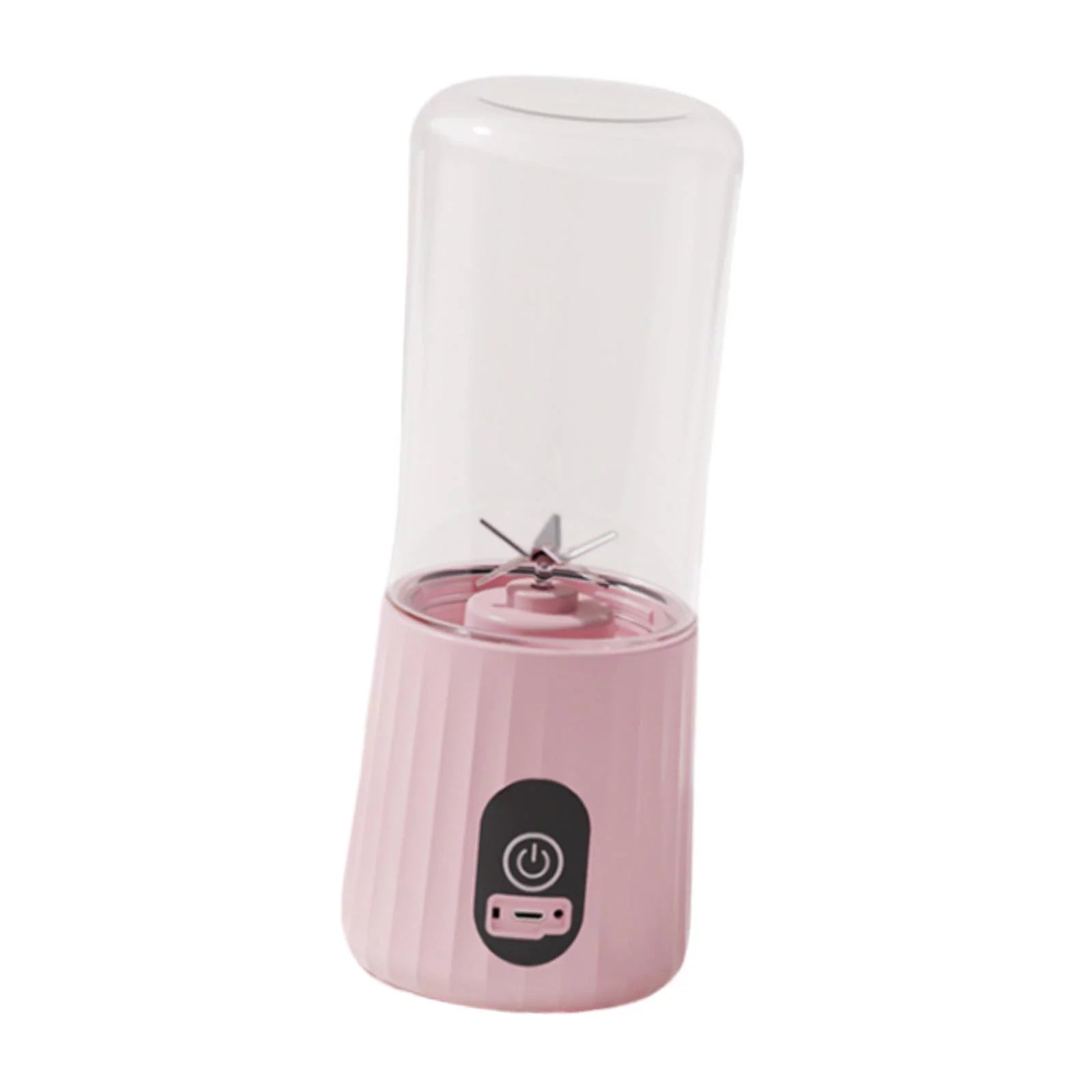 Portable Blender Cup Personal Size Blender with 6 blade USB Rechargeable 350ml Bottle Travel Juicer fresh Juicing Cup for Fruit Juice Picnic Pink