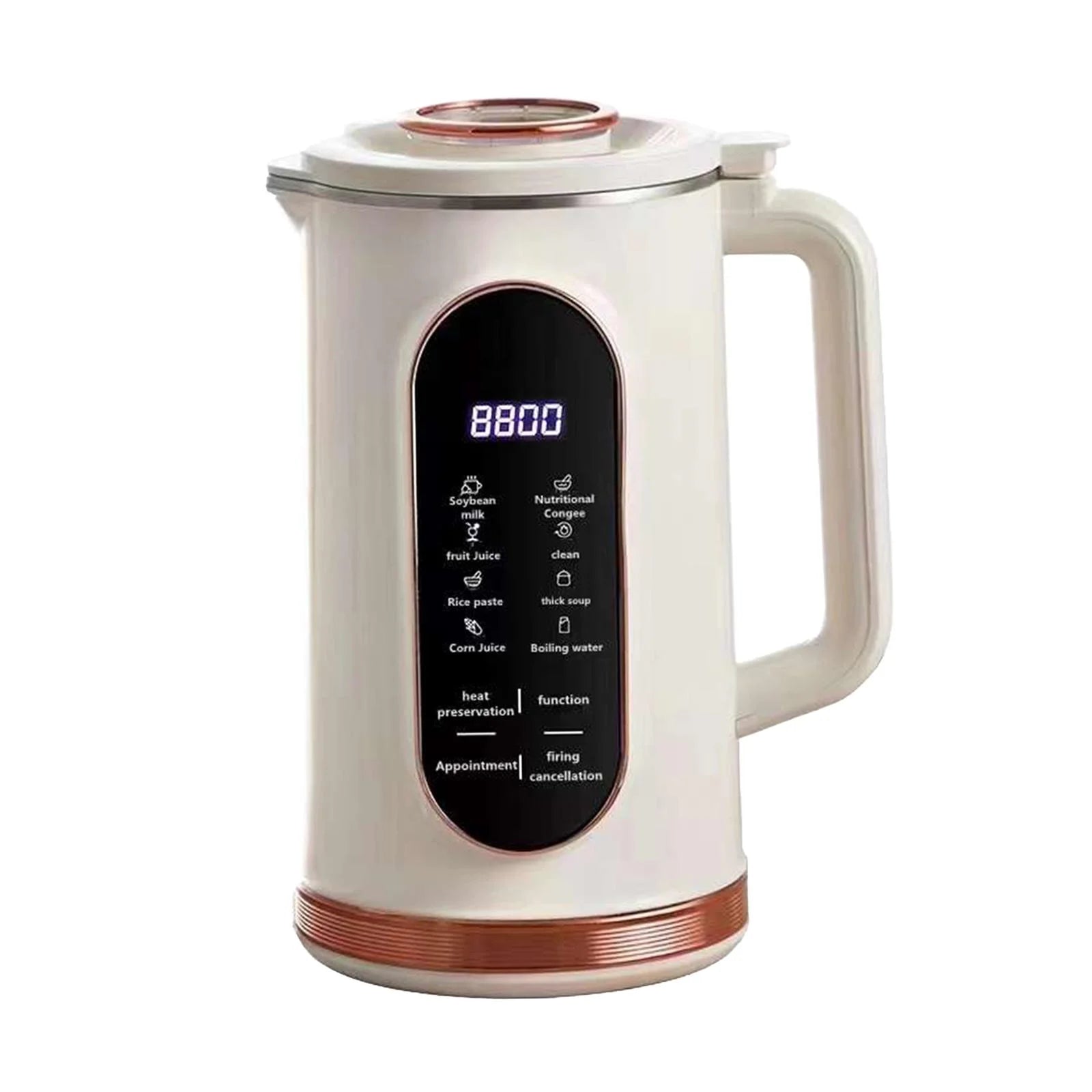 Esquirla Nut Milk Maker Electric Soy Milk Machine Mixing Multifunctional Soy Milk Maker Soy Milk Juicer for Home Travel Camping Beige 1500ml