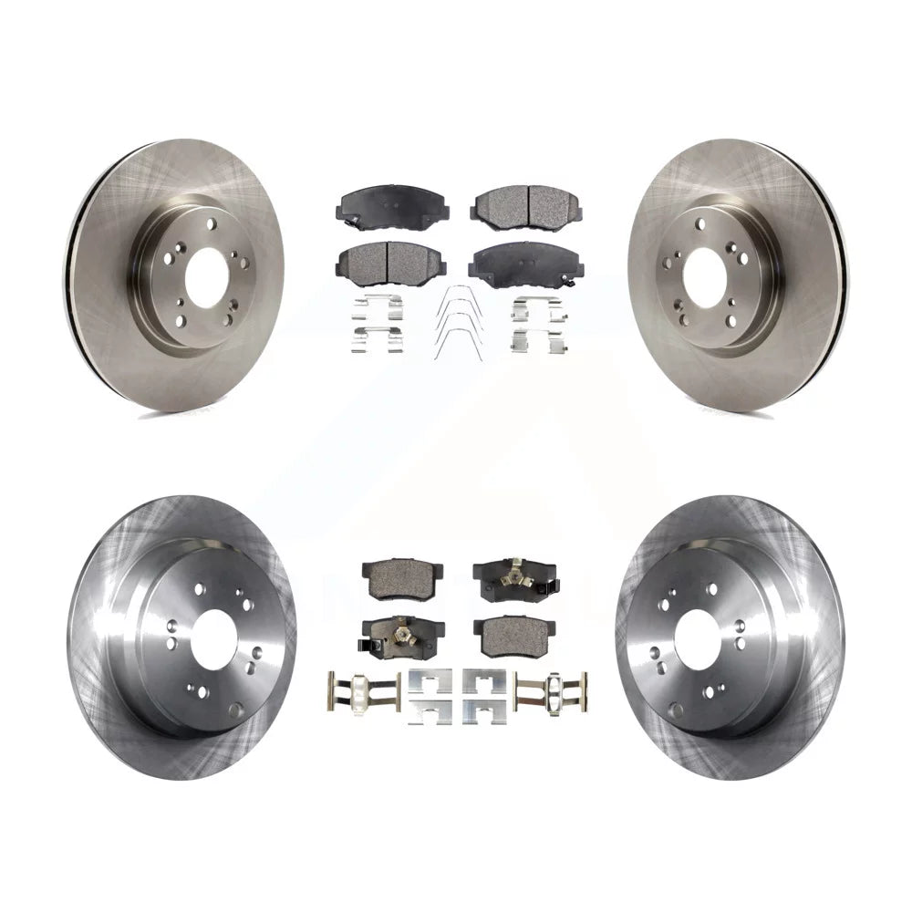 Transit Auto - Front Rear Disc Brake Rotors And Semi-Metallic Pads Kit For 2005-2006 Honda CR-V K8F-101192