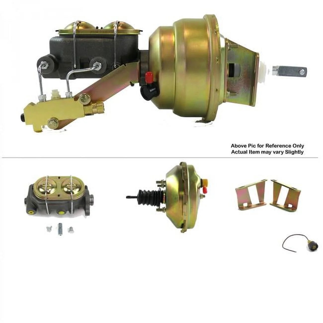 Helix Suspension Brakes & Steering 334722 1958-1964 Chevy Bel Air Firewall Mount Power 9 in. Single Brake Booster Kit Disc & Drum