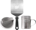 Blackstone Products 8066393 Stainless Steel Press &amp; Sear Burger Kit44; Black &amp; Silver - 3 Piece