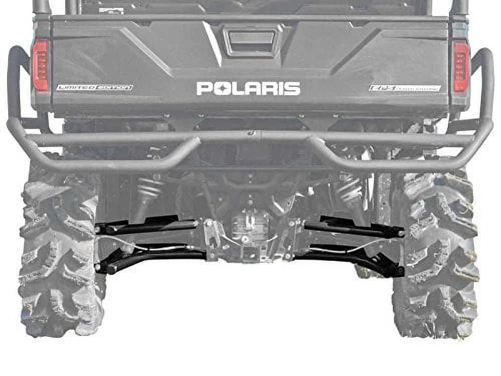 SuperATV Arched Rear A Arms/Control Arm for Polaris Ranger Full Size XP 1000 / Crew/Diesel (See Fitment) | Black|AA-P-RAN900-R-HC-02