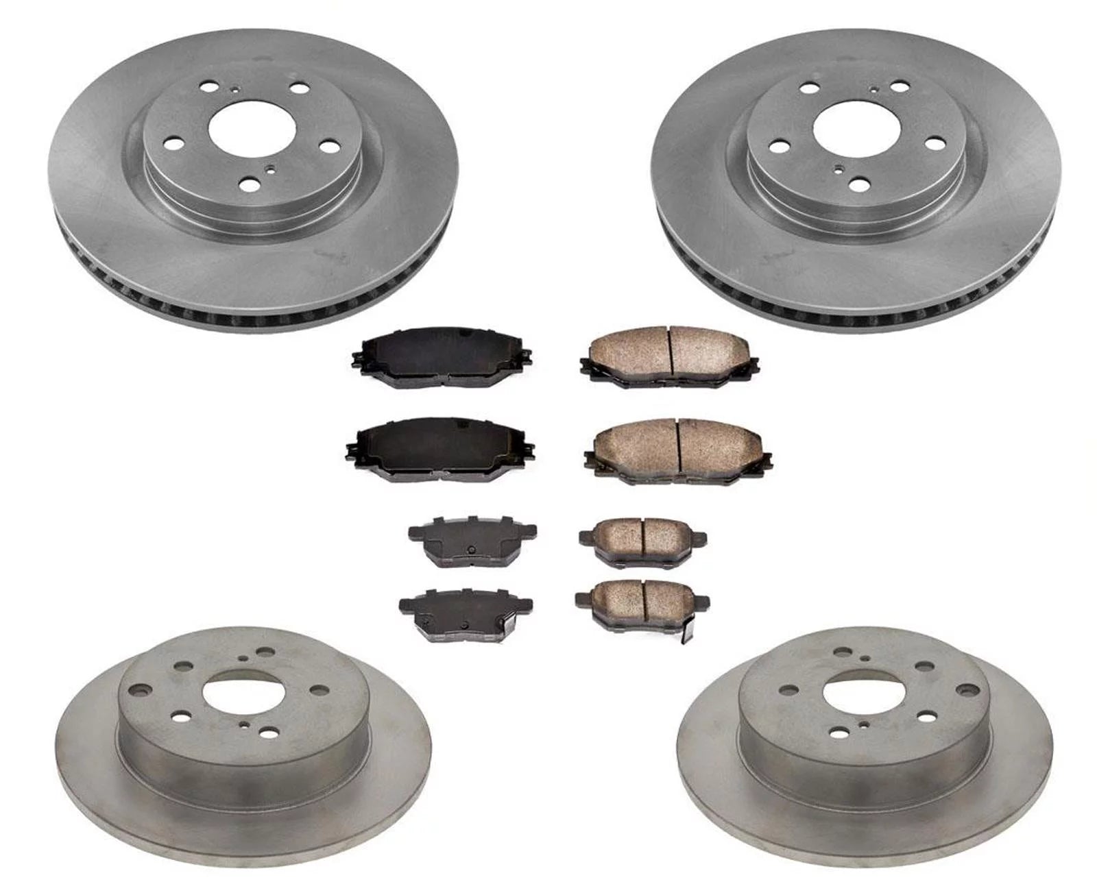 Front Rear Disc Brake Rotors Ceramic Brake Pads for Toyota Prius V ONLY 12-17