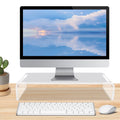 Fichiouy Acrylic Monitor Stand Desktop Keyboard Laptop Computer Stand Riser Clear