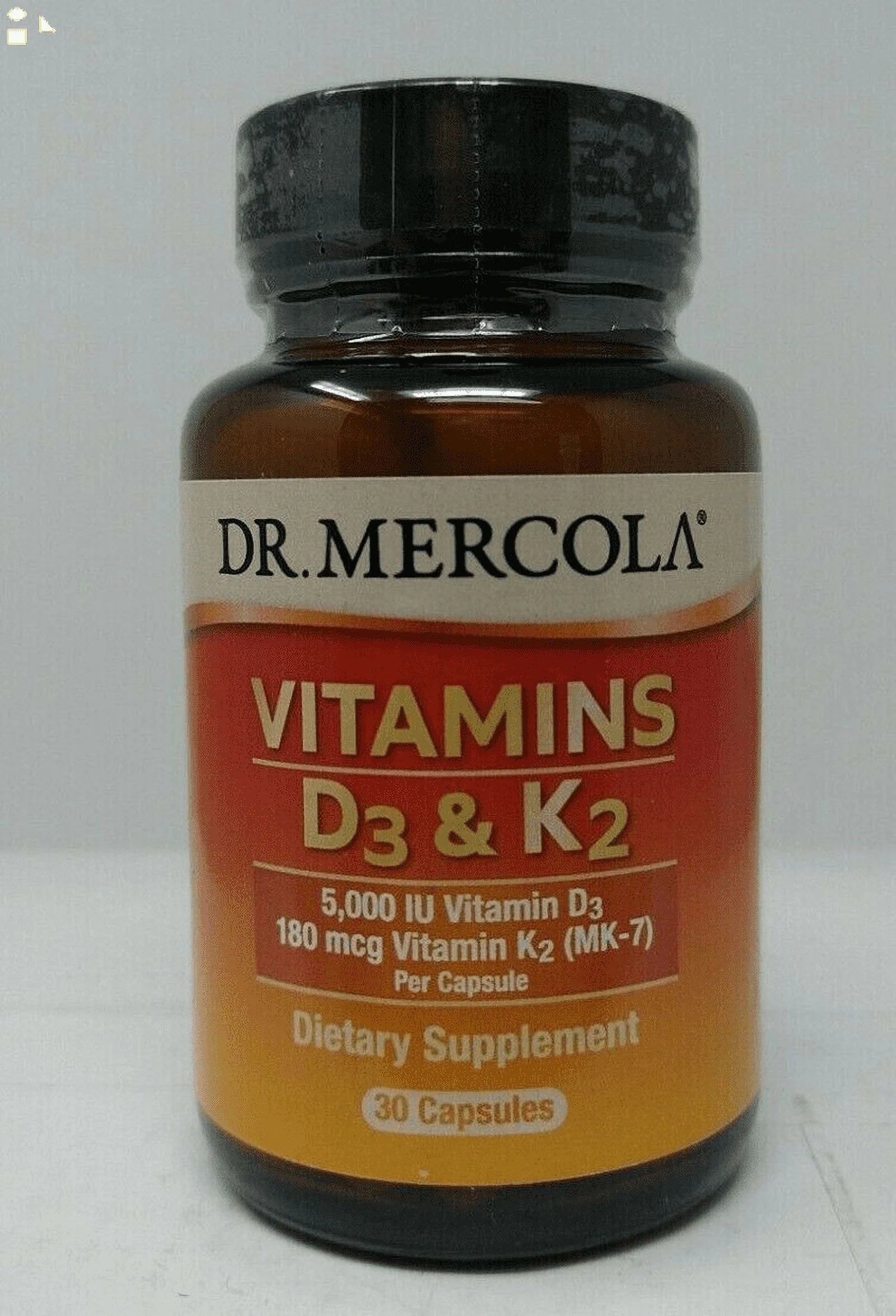 Dr. Mercola Vitamins D3 & K2 30 Caps