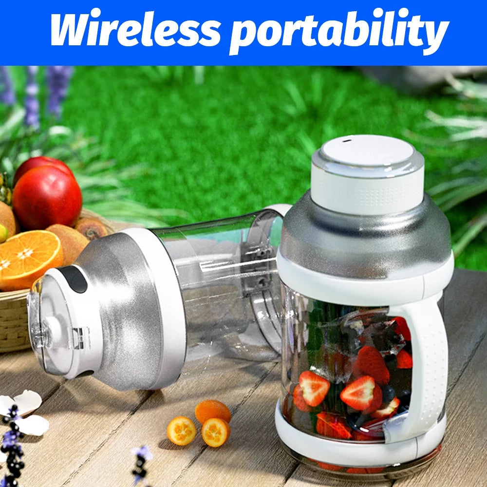 Htovila Sport Portable Blender, USB Rechargeable Travel Juice Blender for Shakes and Smoothies, BPA-Free, 68oz - Big Belly Bottle