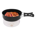 MIDUO Foldable Electric Cooker 1.6L Electric Steamer w/ Foldable Handles 110V White