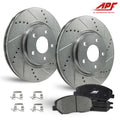 Rear Zinc Drill/Slot Brake Rotors + Ceramic Pads for Kia Sedona 2015-2019