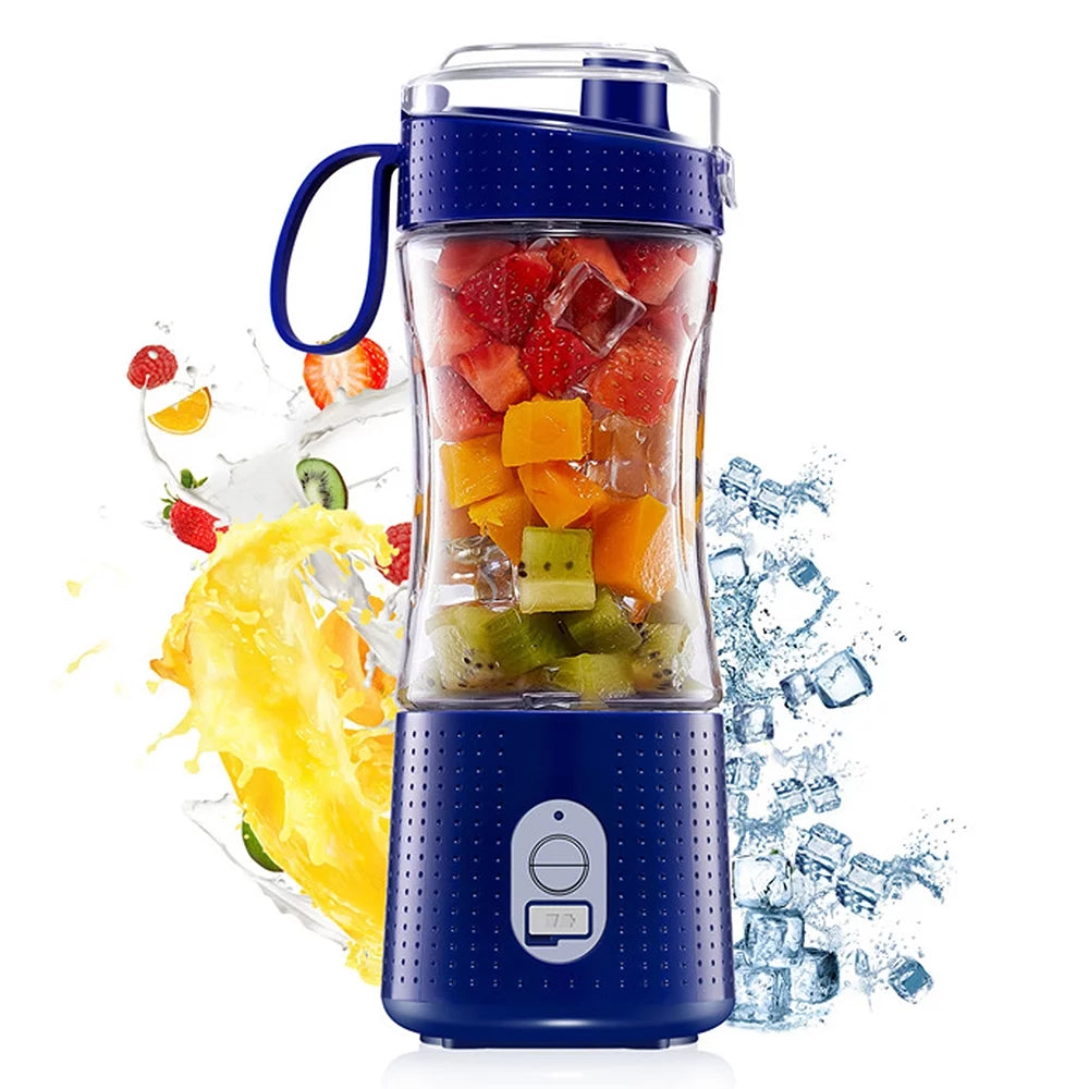 Portable Blender for Shakes and Smoothies Size Single Serve Travel Fruit Juicer Mixer Cup with Rechargeable 4000mAh USB Rechargeable Battery Small Electric Individual Blender for Juice Mi