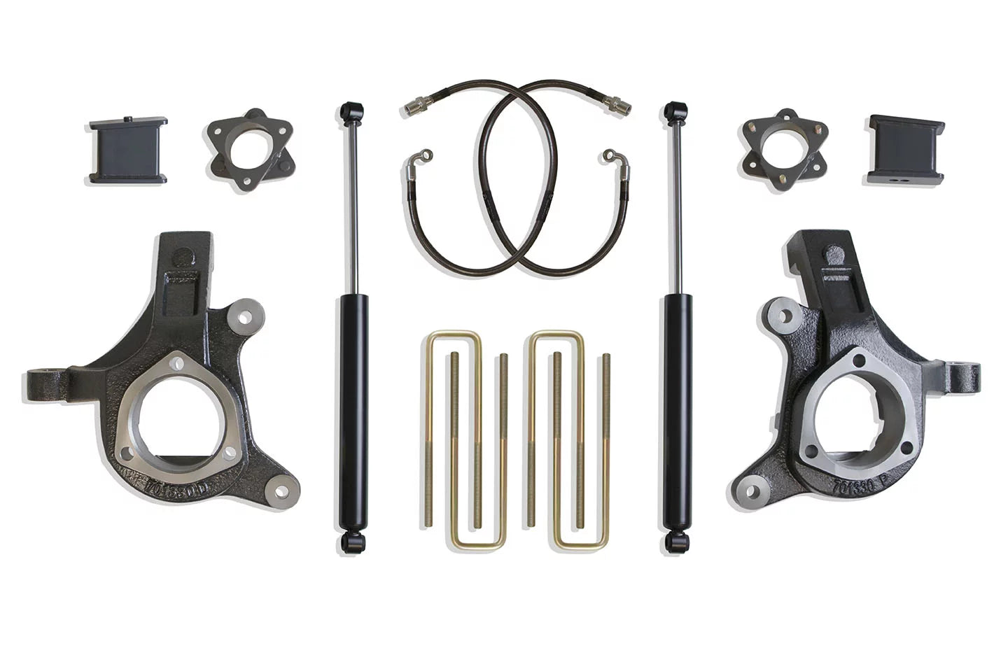 MaxTrac Suspension 2007-2016 Fits Chevrolet Silverado 1500 2007-2016 Fits GMC Sierra 1500 2WD 6/3 Height Lift Kit With Max Trac Shocks K881364