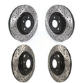 Front Rear Coated Drilled Slotted Disc Brake Rotors Kit For Audi A4 Quattro KD-100389